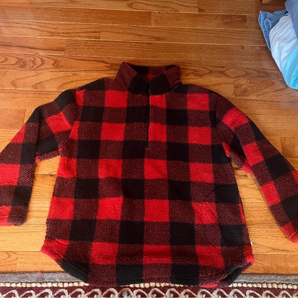 Koolaburra Red and Black Plaid Hoodie